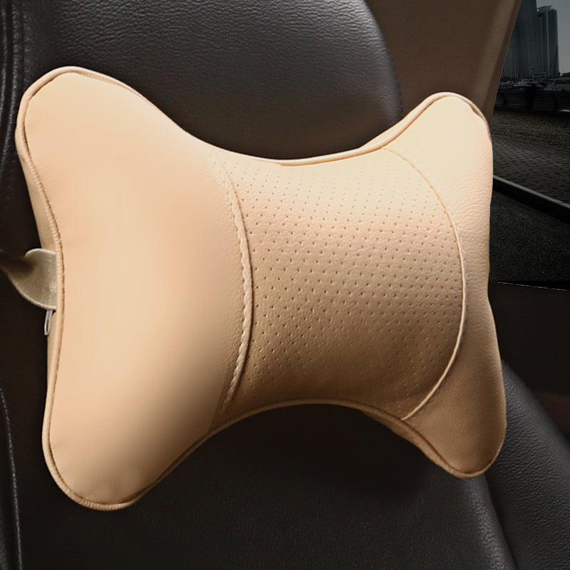 Car Headrest Danni Leather Perforated Breathable Leather Headrest Summer